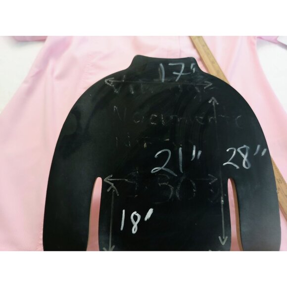 New Chef Works Pink Short Sleeve Work Women Shirt Size Medium Top Zip Complete - Picture 12 of 15